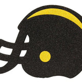 5"W X 4.5"H GLITTER FOOTBALL HELMET - BLACK/YELLOW - MD0274E3