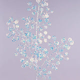 28.5"L GLITTER CIRCLE LEAF SPRAY X3 - IRIDESCENT - XS2450A2