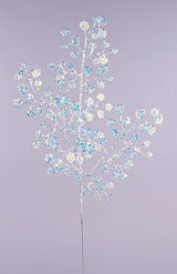 28.5"L GLITTER CIRCLE LEAF SPRAY X3 - IRIDESCENT - XS2450A2