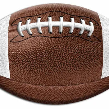 11"LX6.5"H EMBOSSED FOOTBALL SIGN - BROWN/WHITE - MD188404