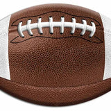 11"LX6.5"H EMBOSSED FOOTBALL SIGN - BROWN/WHITE - MD188404