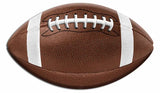 11"LX6.5"H EMBOSSED FOOTBALL SIGN - BROWN/WHITE - MD188404