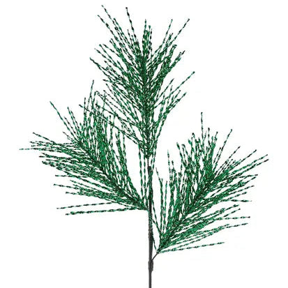 21"L TWISTED METALLIC PINE SPRAY X3 - EMERALD GREEN - XX262906