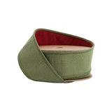 1.5"x10YD DOUBLE-FUSED DUPIONI RIBBON - RED/MOSS GREEN - 9105W-570-38E