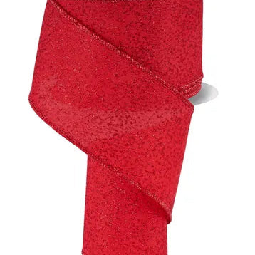 2.5"X10YD IRREGULAR SPOTTED GLITTER - RED - RGF181824