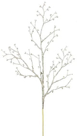 27"L GLITTERED BUD BRANCH SPRAY - CHAMPAGNE - XS984644