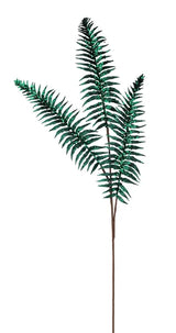 35"L GLITTER/SEQUIN FERN SPRAY - HUNTER GREEN/EMERALD - XS2598RT