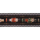 4"X10YD WIRED DUPIONI RIBBON - BLACK/WHITE CHECK NUTCRACKER ON BLACK W/ RED BACKING - 9809W-030-100E