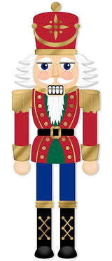 12"H X 4"L TRADITIONAL NUTCRACKER SIGN - BEIGE/RED/WHITE/GOLD - MD167027