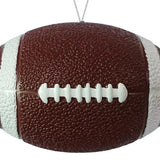 4.75"L PAINTED FOOTBALL W/ HANGER - BROWN/WHITE - MS132804