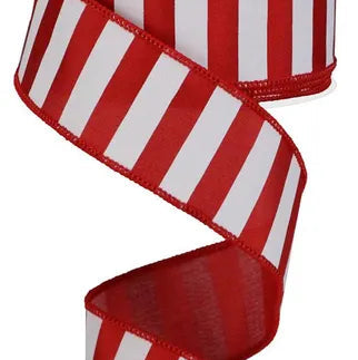 1.5"x10YD MEDIUM HORIZONTAL STRIPE - RED/WHITE - RG0177724