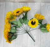 SUNFLOWER BUSH X10 - YELLOW - B25003-YEL *PK G