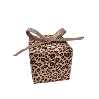 3.75" PINK LEOPARD PRINT GIFT BOX ORNAMENT - DC17742PK