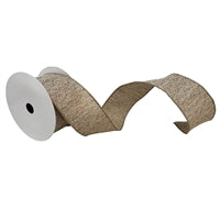2.5"X10YD NATURAL FAUX BURLAP RIBBON - DC19642