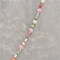 FROSTED MIXED CANDY GARLAND 72" - PINK/GREEN - DCORN1009GND