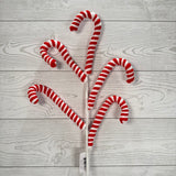 CANDY CANE SPRAY 26" - RED/WHITE - 26748 * RD