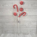 CANDY CANE BALL SPRAY 26" - RED/WHITE - 26749 * RD