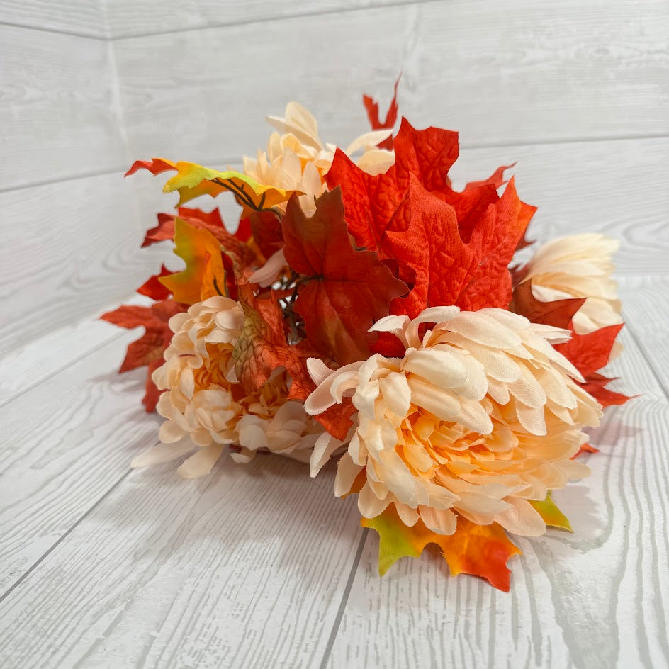 MUM W/MAPLE LEAVES X11 - CREAM/MIX - 72131