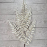 XMAS FERN SPRAY - WHITE - 68697 * G