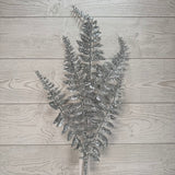 XMAS FERN SPRAY - SILVER - 68692 * G