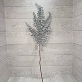 XMAS FERN SPRAY - SILVER - 68692 * G