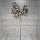 PLASTIC METALLIC PALM FERN SPRAY X5 H30 - 36885PT * G
