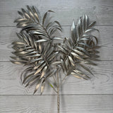 PLASTIC METALLIC PALM FERN SPRAY X5 H30 - 36885PT * G