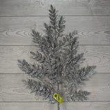 GLITTER FERN SPRAY X5 H28 - SILVER - 86927SV * G