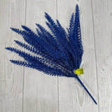 GLITTER PLASTIC LVS BUSH X5 H16 - BLUE - 86929BL * R BR
