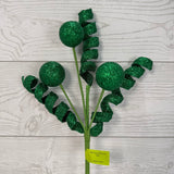 BALL CURLY PICK X5 H20 - EMERALD GREEN - 8626EMGN * G
