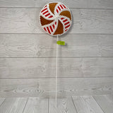 PEPPERMINT GINGERBREAD LOLLIPOP H22XDIA7 - RED/WHITE/BROWN - 6771RDWTBN * RD