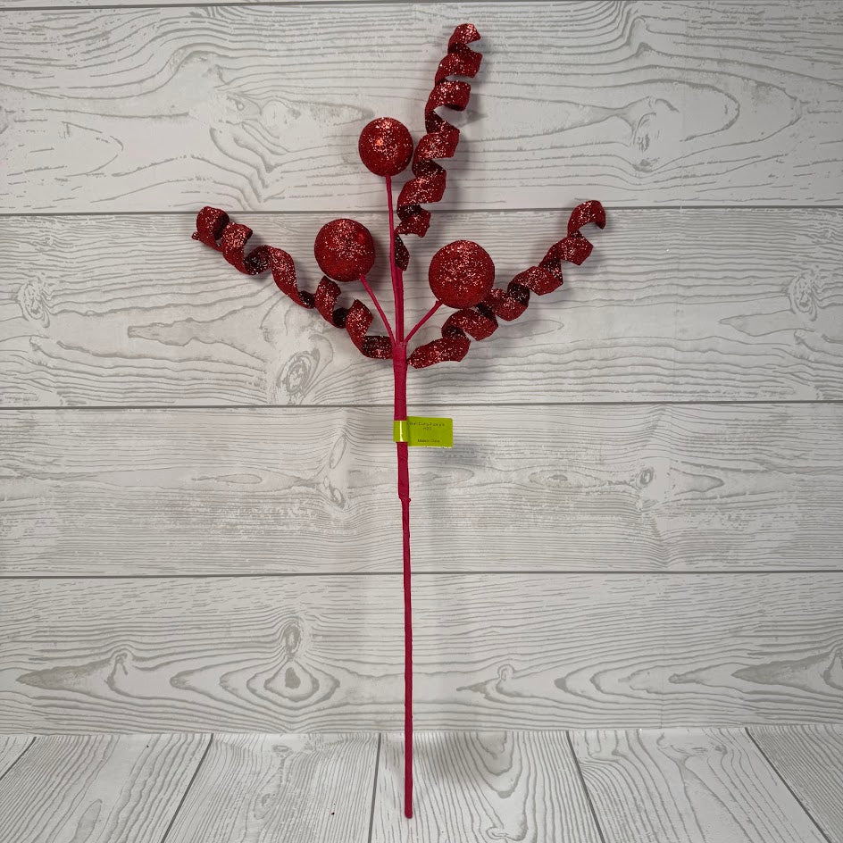 BALL CURLY PICK X5 H20 - RED - 86626RD * G