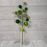 ORNAMENT PICK H16 - GREEN/CHAMPAGNE - 85691GNCH * G