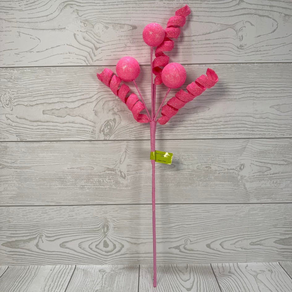 BALL CURLY PICK X5 H20 - PINK - 86626PK * G
