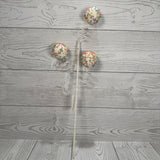 17IN TWISTY BALL X3 W/ SPRINKLES - X25362-WHT