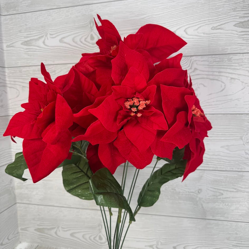 POINSETTIA X9 STEMS - RED - XB23422-RED * BR