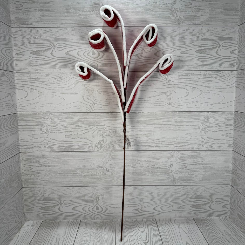 29" FELT W/PIPING CURL - RED - X26891-RED * RD
