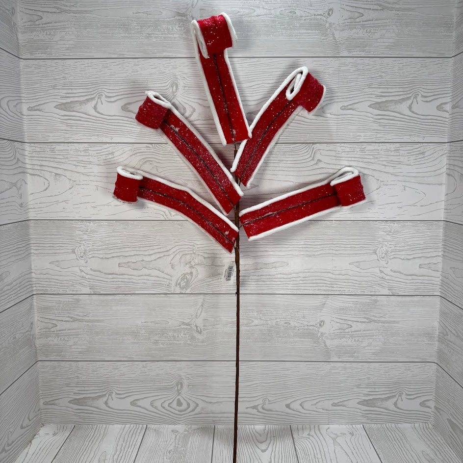 29" FELT W/PIPING CURL - RED - X26891-RED * RD