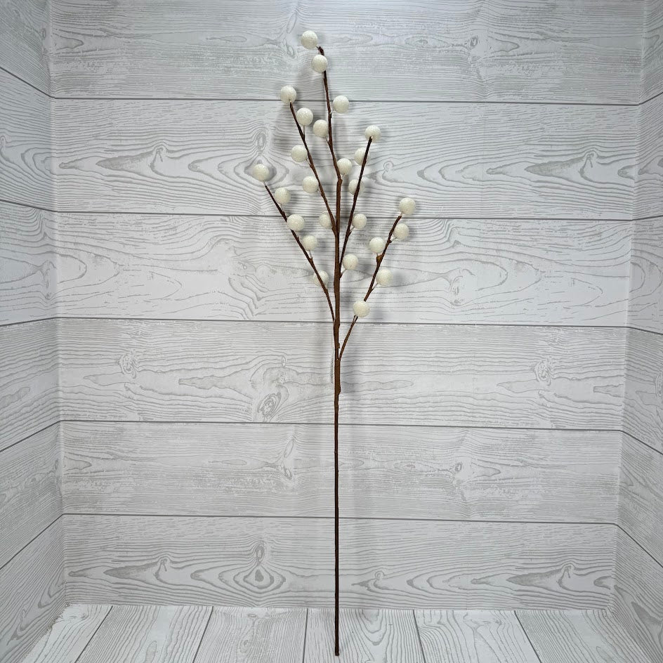 28.5" SUGAR BERRY SPRAY - WHITE - X26887-WHT