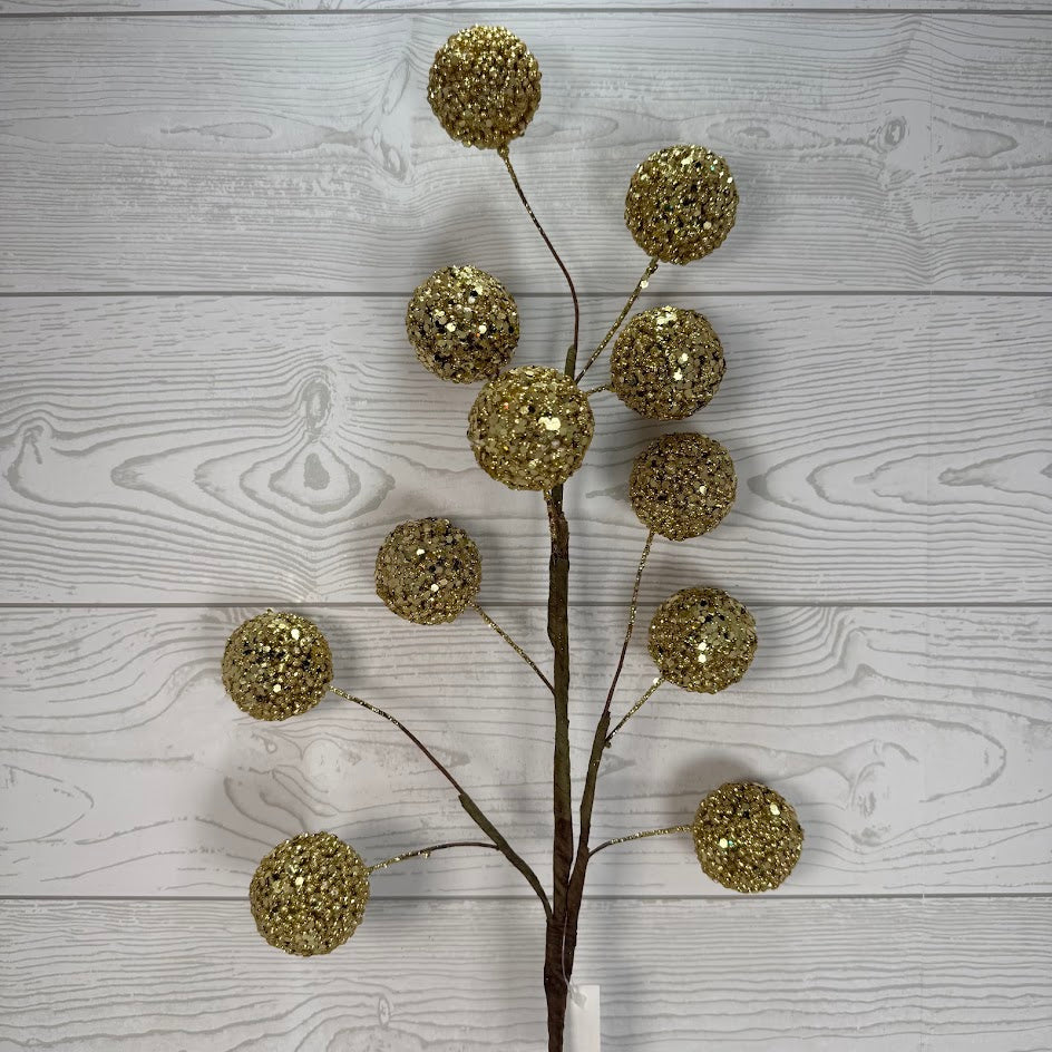 30.5" GLITTER BALL SPRAY - GOLD - X26853-GOLD * RD
