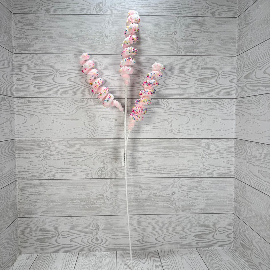 30.5" FELT CURLY W/SPRINKLES X3 - X26800-PINK