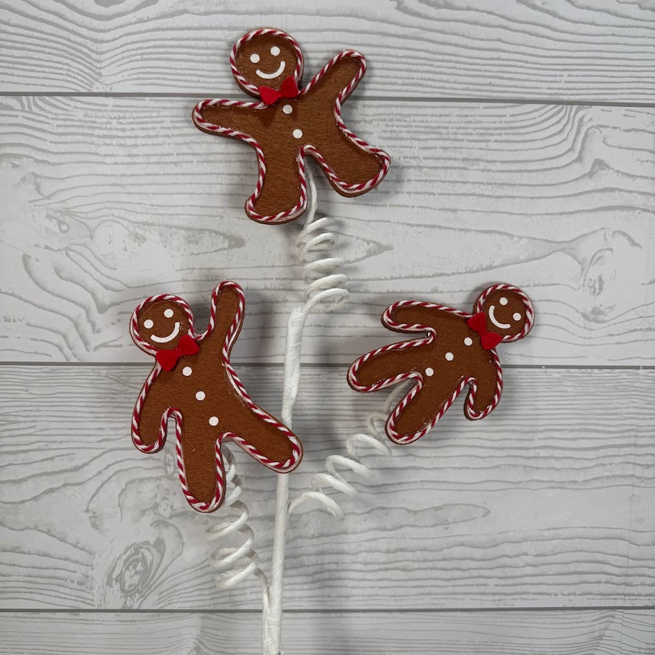 22.5" GINGERBREAD MAN X3 - X24112-BRN