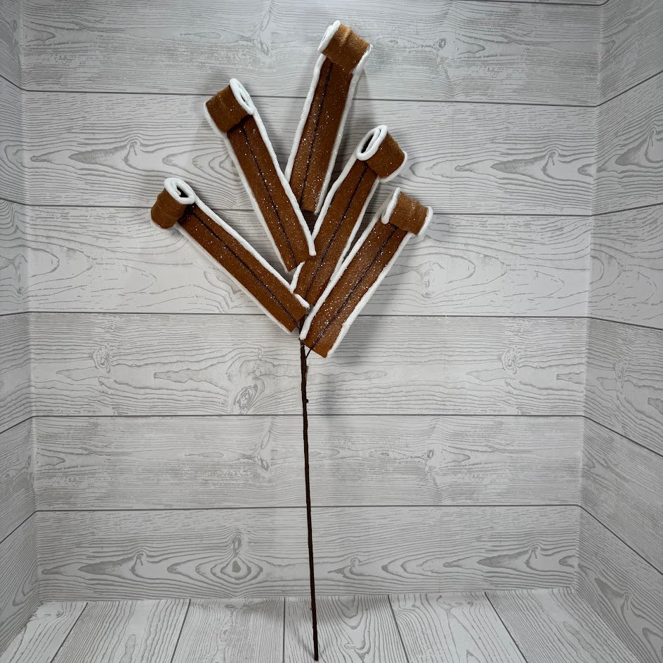 29" FELT W/PIPING CURL - BROWN - X26891-BRN