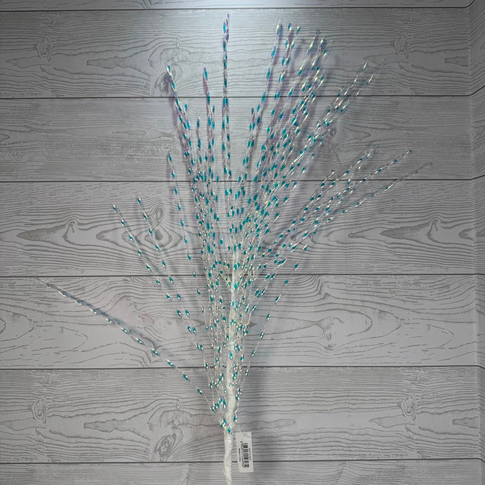 36.5" GLITTER GRASS SPRAY - IRIDESCENT/WHITE - X25710-WHT