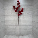 34.5" LARGE BERRY SPRAY - X26827-RED