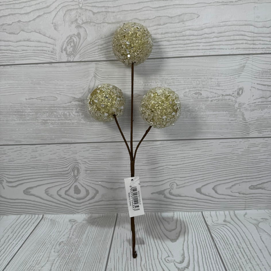 11" ICY BALL X3 PICK - GOLD - X25767-GOLD
