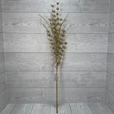 27.5" GLITTER BERRY/GRASS SPRAY - GOLD - X25592-GD * BL