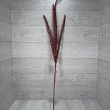 35" GLITTER FERN SPRAY X3 - X25259-RED * G