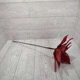 25.5" POINSETTIA W/SEQUIN - RED - X26667-RED * RD