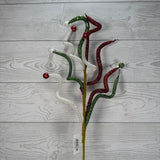 26" CURLY SPRAY - RED/WHITE/GREEN - X24094-RDWTGN